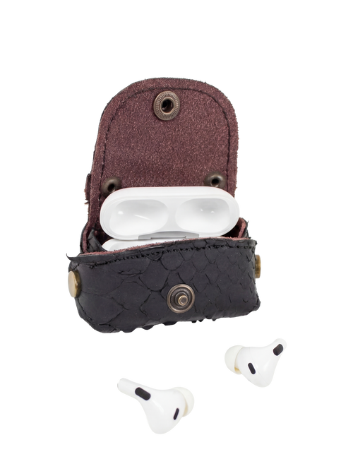 MiniBag in vera pelle fatta a mano con moschettone – portacuffie, portamonete e accessorio multifunzione