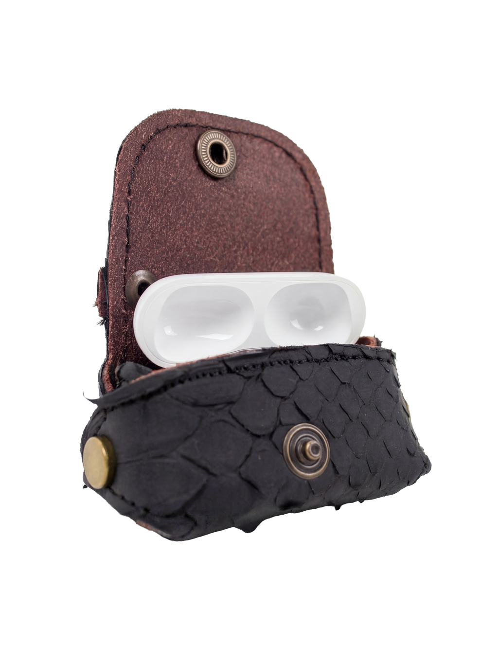 MiniBag in vera pelle fatta a mano con moschettone – portacuffie, portamonete e accessorio multifunzione